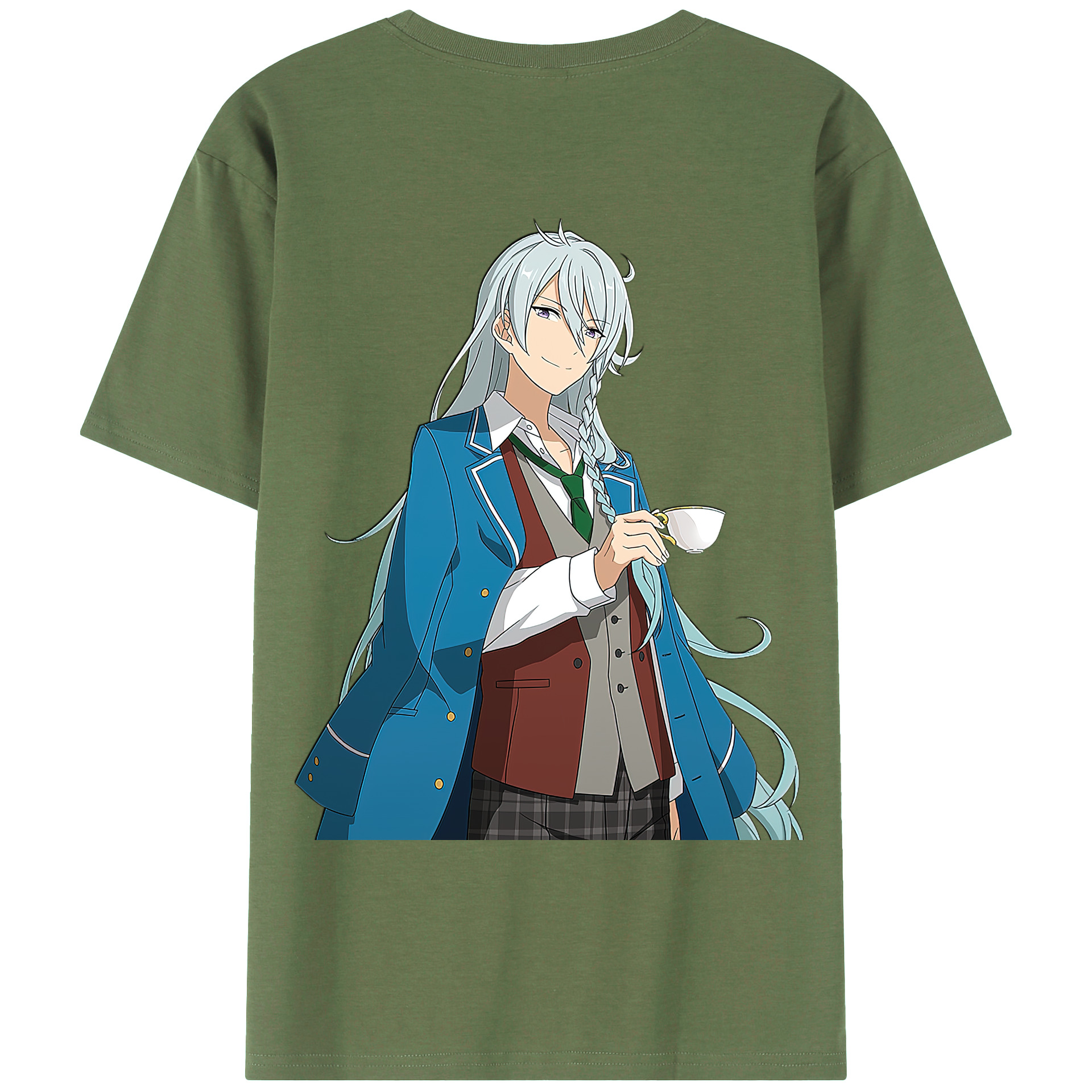 （画像用） あんさんぶるスターズ! Ensemble Stars 綿100％ メンズ半袖Tシャツ（バックプリント） 通気性